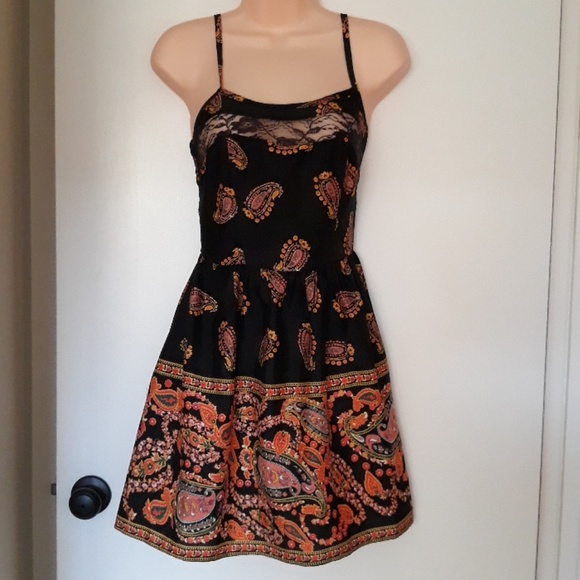 paisley slip dress